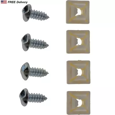 License Plate Screw Kit 4 Pack Mounting Retainer Car Tag Bolts Clips Setup Set • $8.23