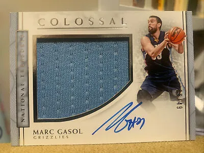 2016-17 Panini National Treasures Colossal Jersey Auto /49 Marc Gasol #54 Patch • $61.99