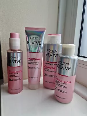 L'Oreal Elvive Glycolic Gloss Shampoo Conditioner  Leave-in Serum & Lamination • £17.50