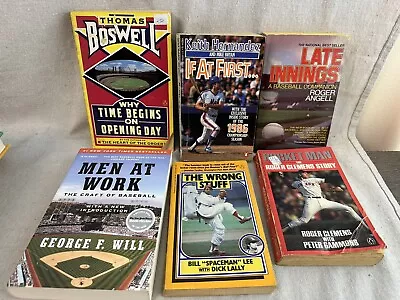 Vintage Baseball Paperback Lot ~ Roger Angell / Keith Hernandez/ Roger Clemens • $17.95