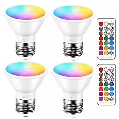 Par16 Led Light Bulbs 40 Watt Equivalent Color Changing E26 Screw 45 12 Colors D • $27.81