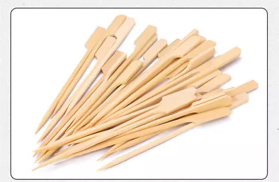 £2.15 • Buy Paddle Bamboo BBQ Skewers 15 Or 21cm Grill Set Wooden Disposable (6 Or 8 )