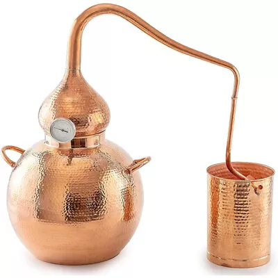 5L Alembic Pure Copper Still Moonshine Distillery Kit Alcohol Gin Make Whisky • $539.19