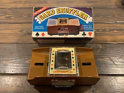 Vintage Automatic Card Shuffler With BOX 1 Or 2 Decks Good Shape Complete W/Tray • $18