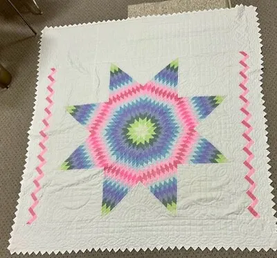 $225 • Buy LONE STAR Quilt Hand Made Vintage King