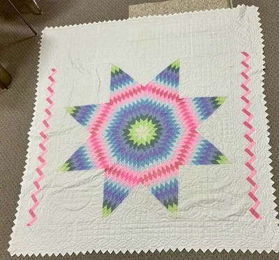 $225 • Buy LONE STAR Quilt Hand Made Vintage King