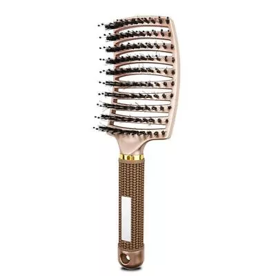 Magical Brush Detangle·Detangling Natural Boar Bristle Hair Brush Curved·Womens • £6.99