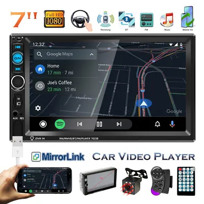 $47.29 • Buy 7  Car Stereo Radio Bluetooth Double 2 Din USB FM AUX IN IOS/Android Mirror Link