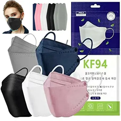 100Pcs KF94 Mask Disposable Particulate Respirator Face Masks 4 Layer Protection • $25.64