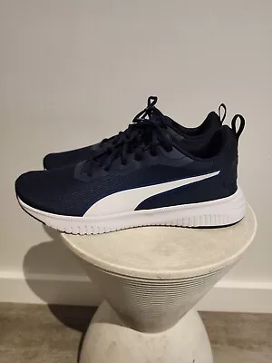 $9.99 • Buy Puma Men's Flyer Flex Trainers Navy Blue White US12 EU46 UK11