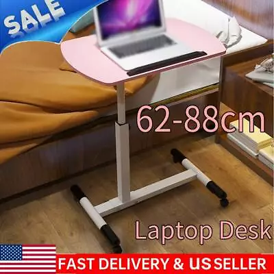 Mobile Over Sofa Bed Side Table Laptop Computer Desk Height  W/ Wheel • $36.99