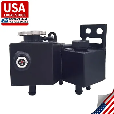 Aluminum Coolant & Power Steering Tank For Mini Cooper R50 R52 R53 02-08 Black • $120