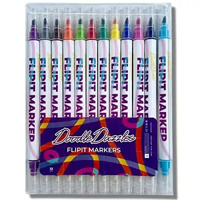 FlipIt Markers - Double-Sided Color-Changing Magic Markers - Art Supplies Col... • $24.06