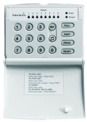 £39.99 • Buy Texecom DCA-0001 Veritas Burglar Alarm Remote LED Keypad For V8 C8 And R8