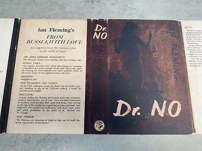 Dr NO FIRST Edition 1st/1st Print Cape DUST JACKET Ian Fleming James Bond 007 • £17.25