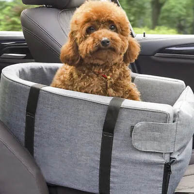 £18.94 • Buy Pet Booster Car Seat Dog Cat Puppy Armrest Console SUV Secure Safety Travel Seat