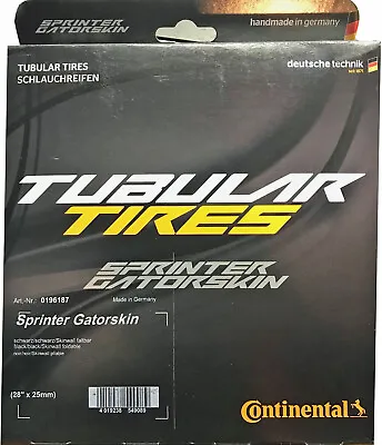 NEW 2024 CONTINENTAL SPRINTER GATORSKIN Tubular Tire: 700x25mm (700c/28 ) BLACK • $76.88