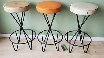 50s 60s Atomic Space Age Mid Century Vintage Bar Stools Original!! WoW! • $1799.99