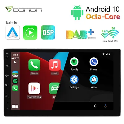 US Eonon ISO 2 Din Android 10 Car Stereo GPS Nav Radio CarPlay Navigation No-DVD • $151.17