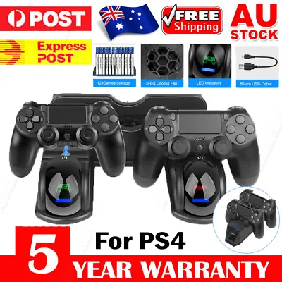 $36.99 • Buy For PS4  Playstation 4 Dual Controller Fast Charging Charger Dock Station Stand