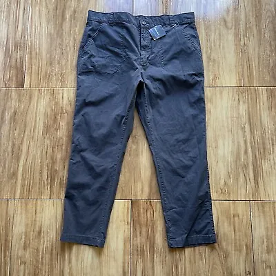 NWT Eddie Bauer Womens Size 16 Adventurer Ripstop Ankle Pants Carbon Gray Hiking • $14.16