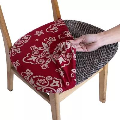 $5.84 • Buy Stretch Dining Chair Seat Covers Removable Seat Cushion Slipcovers Protector