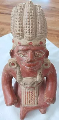 Rare Mayan Pottery Honduras Corn God (10  Tall X 6  Wide) Replica  • $15