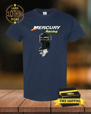 Mercury Racing USA Boats Yatchs Marine Logo Men's T-Shirt Size S - 5XL • $25