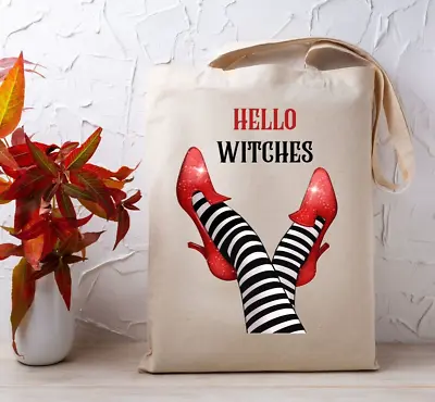 Hello Witches Wizard Of Oz Inspired Tote Bag Goth Halloween Christmas Gift • £7.99