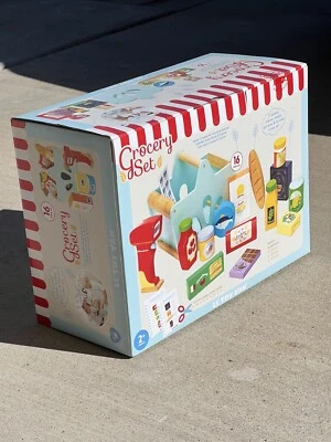 $21 • Buy Le Toy Van - Wooden Groceries Toy Play Set & Wooden Scanner