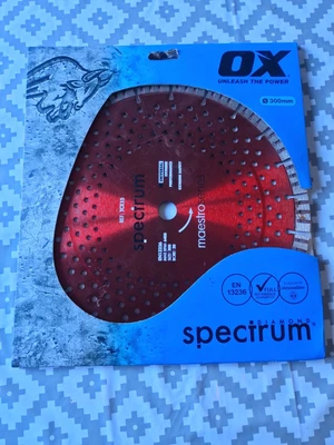 £30 • Buy Ox Spectrum Diamond Blade TCX15-300mm / 20mm Bore