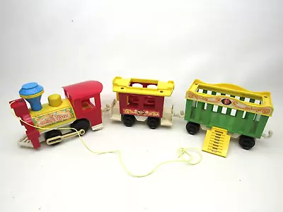 Vintage 1973 Fisher-Price Animal Circus Train 991 Little People Engine + 2 Cars • $14.99