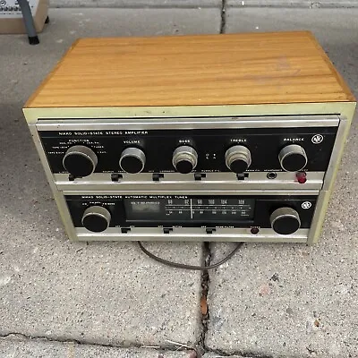 Rare Old School Nikko TRM-50 Solid State Amp/FAM 12FT Tuner Parts Or Repair • $100