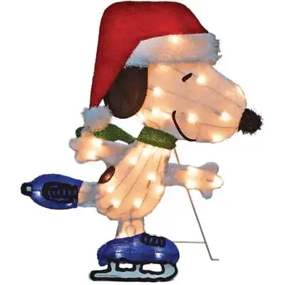 Peanuts 24 In. Incandescent Skating Snoopy Holiday Yard Art 86214 Peanuts 86214 • $47.24