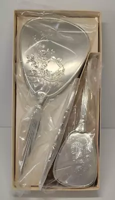 VINTAGE 1950s MATSON FIFTH AVENUE Silver Mirror/Brush/Comb Set - GEMLIGHT NIB • $62.85