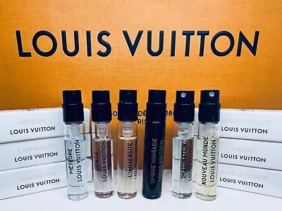 Louis Vuitton Perfumes Collection For Men Sample Vials Spray 2ml /0.06oz 6Pc Set • $89.95