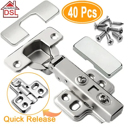 TOP Quality Full Overlay 35mm Soft Close Hinges Kitchen Cabinet Cupboard Door UK • £35.99