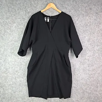 $19.95 • Buy ASOS Womens Dress Size US 12 AUS 16 Black Formal Party Wedding Half Sleeve 3265