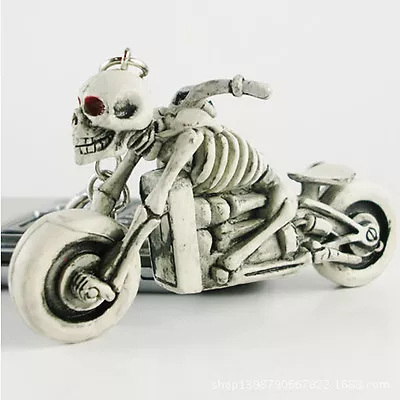 £1.19 • Buy 2017 Moto Car Biker Purse Bag Rubber Skulls KeyChain Keyring Gift Car Key Chain