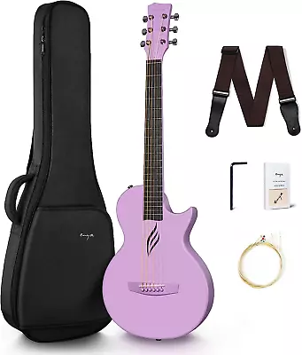 Carbon Fiber Acoustic Guitar 1/2 Size Beginner Adult Travel Starter Bundle Kit  • $332.99