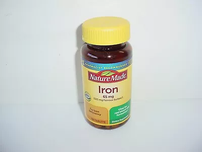 Nature Made Iron 65 Mg (325 Mg Ferrous Sulfate) Tablets Dietary Supplement 9/26 • $12.95