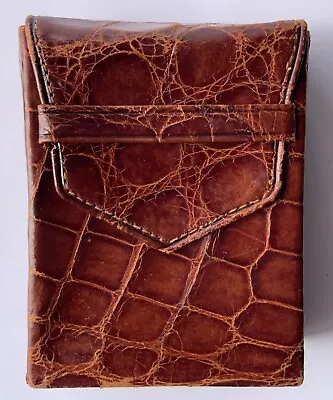 Vintage Cognac Genuine ALLIGATOR Case/pouch • $19.99