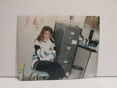 1980s Vintage Found Photograph Color Art Original Photo Teenage Girl Dr Office • $5.36