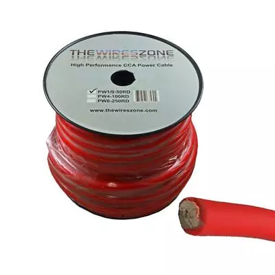 1/0 AWG 0 Gauge 50 Feet High Performance Flexi Amp Power/Ground Cable Wire Red • $61.95