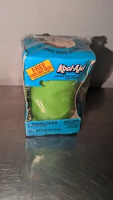 Vintage 1980's 1990's Green Kool-Aid Plastic Cup And 5 Packets Unused Sealed • $25