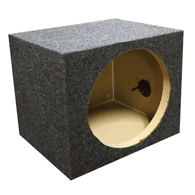 Q Power Single 12  12 Inch Hole Sealed Empty Subwoofer Enclosure Carpeted Box • $44.99