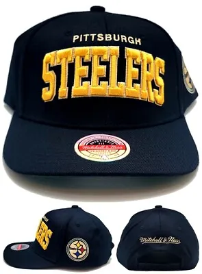 Pittsburgh Steelers New Mitchell & Ness The Champ Black Era FLX Snapback Hat Cap • $28.69