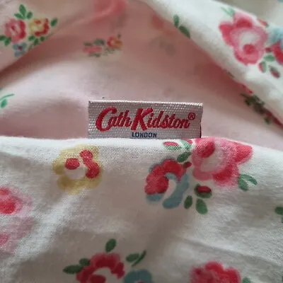 Cath Kidston Floral Double Duvet Cover  Pink Blue &  Ivory Roses Reversible  • £22