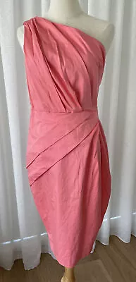 $35 • Buy ASOS Pink One Shoulder Dress, Size 12