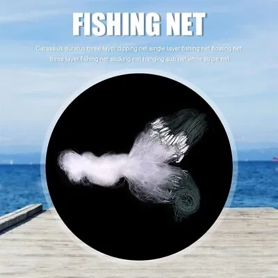 Monofilament Netting Tackle Fishing Net Single Mesh Fish Network Float Trap • $10.71